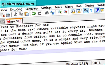 Alternativ till Notepad ++ för Mac