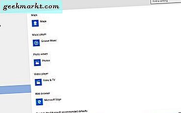 Så här väljer du Alternativ standardprogramvara för Windows 10